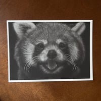 Image 3 of “Joyful Firefox” mini matted fine art print 