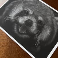 Image 5 of “Joyful Firefox” mini matted fine art print 