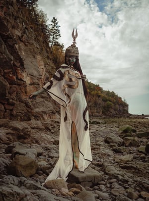 Image of Toxic Vision Space Between The Stars ivory serpentine cloak