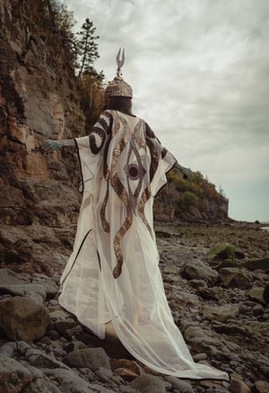 Image of Toxic Vision Space Between The Stars ivory serpentine cloak