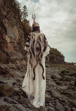 Image of Toxic Vision Space Between The Stars ivory serpentine cloak