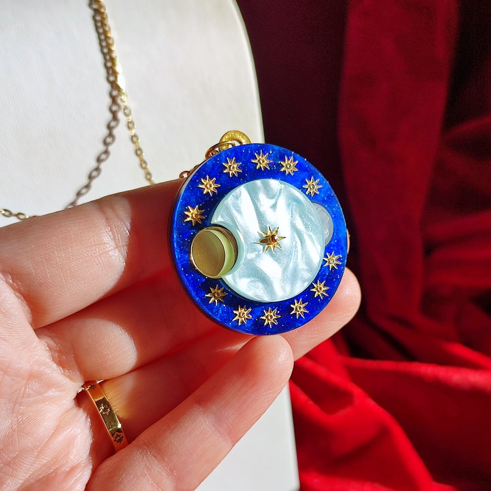 Image of Rotating Byzantine Celestial Statement Necklace