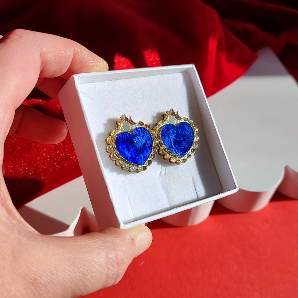 Image of Sacred Heart Stud Earrings