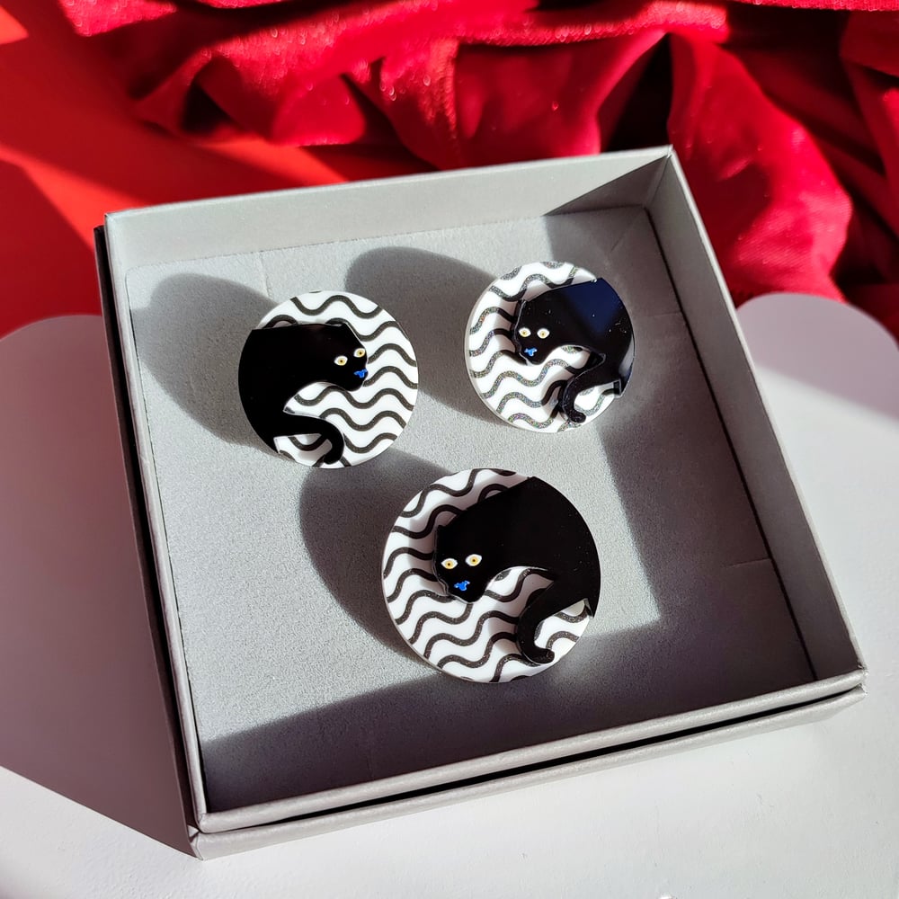 Image of Enzo Mari Inspired Brooch + Stud Gift Sets