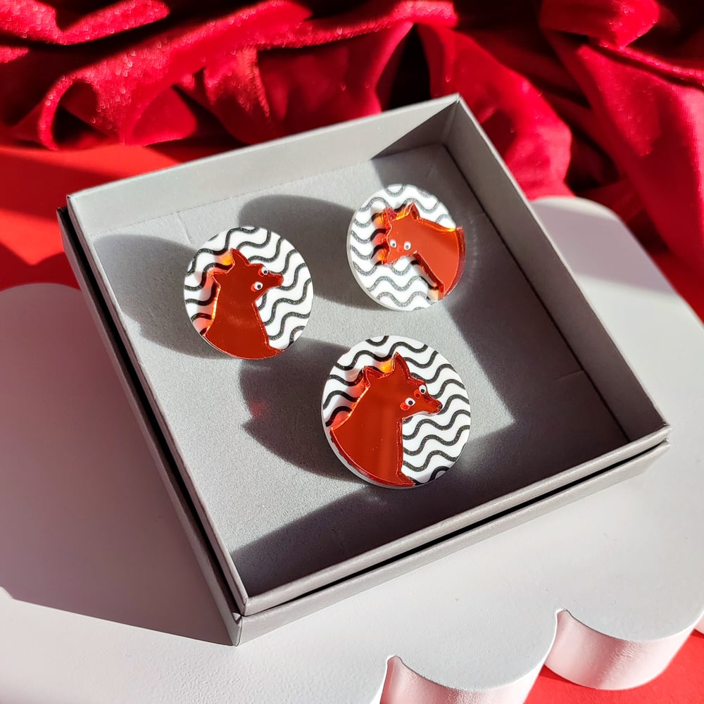 Image of Enzo Mari Inspired Brooch + Stud Gift Sets