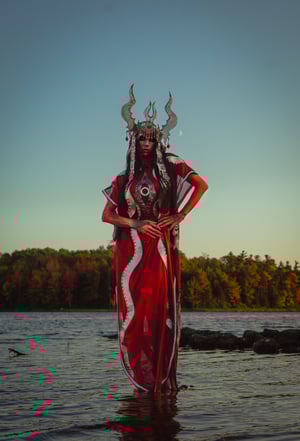 Image of Toxic Vision Space Between the Stars metal headdress