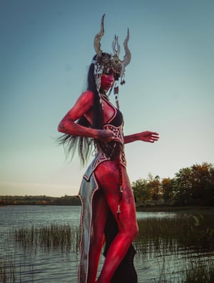 Image of Toxic Vision Space Between the Stars metal headdress