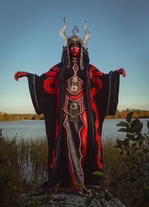 Image of Toxic Vision Space Between the Stars metal headdress