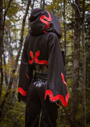 Image of Toxic Vision Space Between The stars serpentine cropped cloak