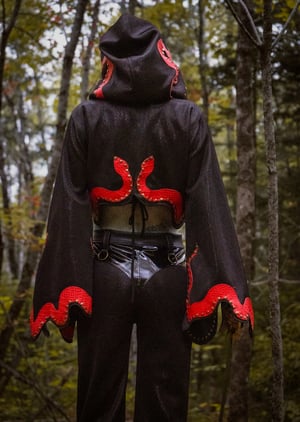 Image of Toxic Vision Space Between The stars serpentine cropped cloak