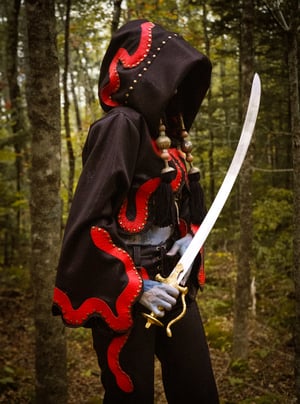 Image of Toxic Vision Space Between The stars serpentine cropped cloak