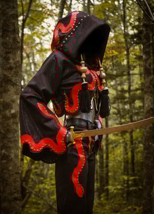 Image of Toxic Vision Space Between The stars serpentine cropped cloak