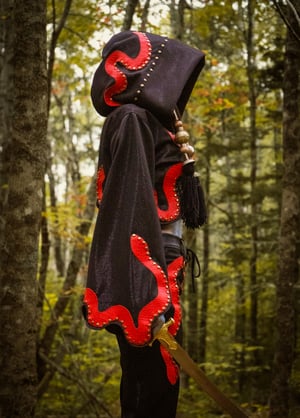 Image of Toxic Vision Space Between The stars serpentine cropped cloak