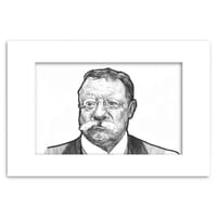 Image 2 of Theodore Roosevelt | 4x6 | Original Ink Drawing