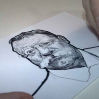Image 5 of Theodore Roosevelt | 4x6 | Original Ink Drawing