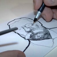 Image 4 of Theodore Roosevelt | 4x6 | Original Ink Drawing