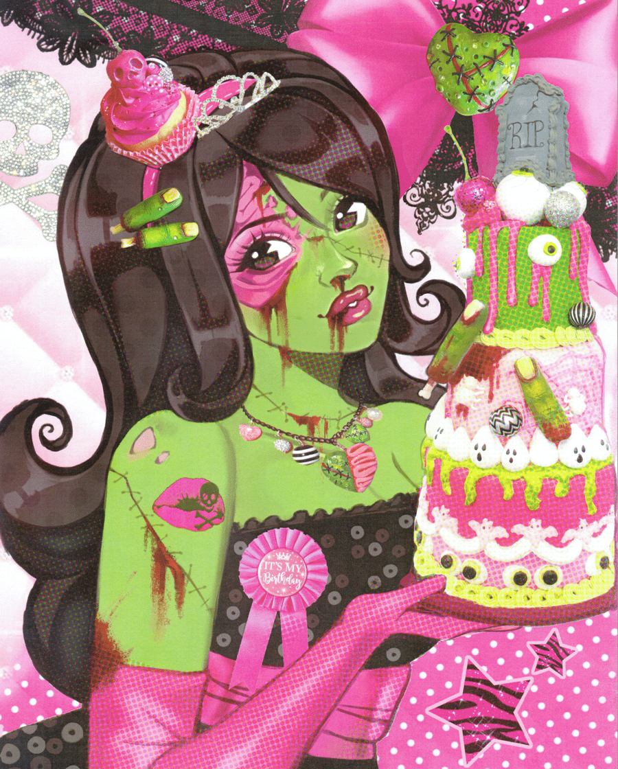 Image of Zombie Birthday poster