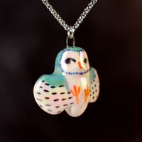 Rainbow Barn Owl Necklace