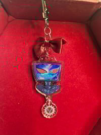 Image 2 of Watercolour Glitter Hazbin Hotel Keychains