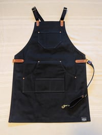 Image 1 of Waxed Canvas Apron (Black/Black)