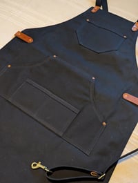 Image 2 of Waxed Canvas Apron (Black/Black)