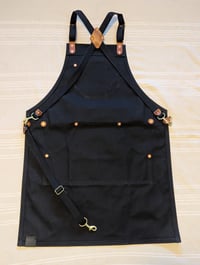 Image 3 of Waxed Canvas Apron (Black/Black)