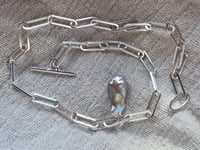 Image 1 of Paperclip Choker mit großer Barockperle