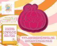 Image 2 of Pumpkin Heart-shades Mold Housing Mold Maker STL File for Freshies|Candle|Aroma Beads|Freshie Mold