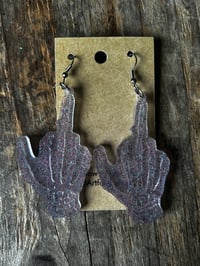 Skeleton FU  Lilac with red sparkle Glow in the Dark