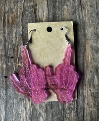 Skeleton FU Neon pink Glow in the Dark with sparkles