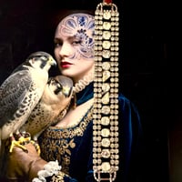 Image 1 of Vintage 1950s rhinestone bracelet