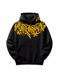 “ No Love” Calligraphy hoodie  yellow 