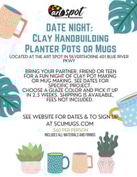 Image 2 of Date Night Clay Planters/Mugs