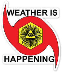 Image 3 of STICKER SAMPLER PACK -- WEATHER IS HAPPENING ADHESIVE EMBLEMS