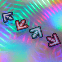 Image 1 of DDR Arrow Mini Patches (Set of 4)