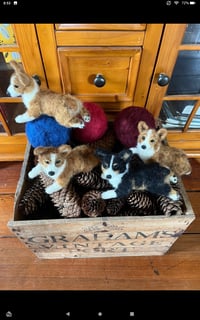 Image 1 of Sale - 7"corgi sploot Ornament sculpture(also custom work Option available)