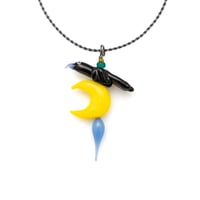 raven moon pendant