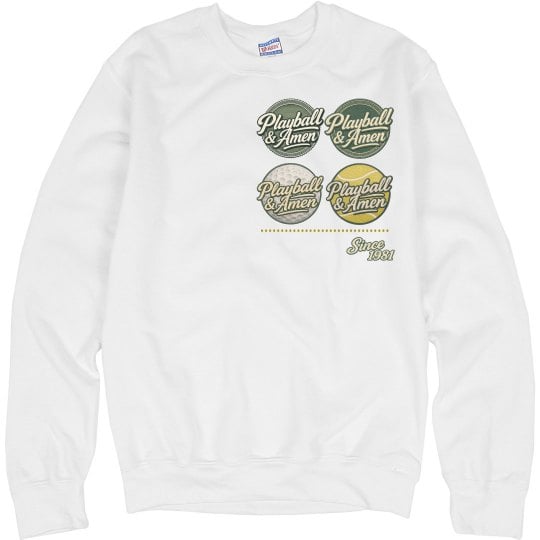 Playball & Amen Fall Season Crewneck Sweater