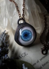 Image 3 of Prosthetic Eye Pendant - Light Blue
