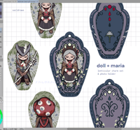 Image 3 of lenticular coffin charm set