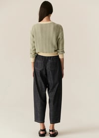 Image 3 of pol avrid barrel pant chambray
