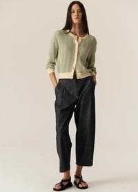 Image 4 of pol avrid barrel pant chambray