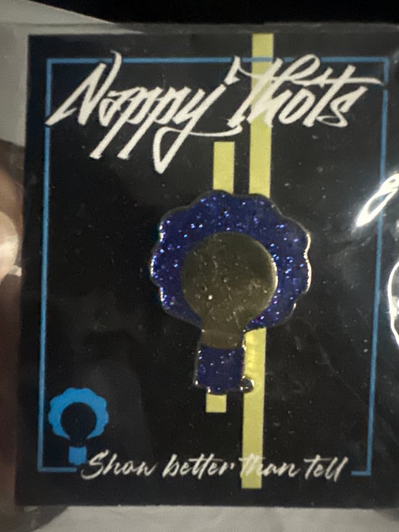 Image of Glittered Logo Enamel Pin
