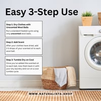 Image 2 of XL Wool Dryer Balls + Scent – 100% New Zealand Wool