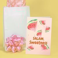 Image 2 of Salam Baby Card – Watermelon Themed New Baby Card 