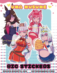 Image of uma musume 5in big stickers