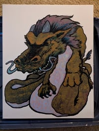 Sleepy Dragun Original Painting 