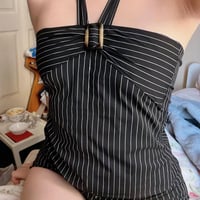 Image 4 of Black & White Pinstripe Set