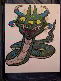 Horned Serpent Original Painting 