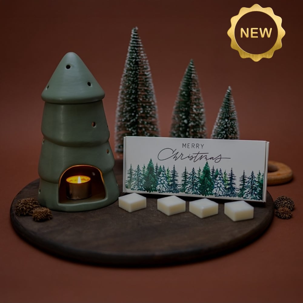 Image of Wax Melt Burner : Christmas Tree (SAGE GREEN)